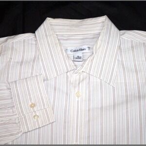 Calvin Klein‎ Mens Long Sleeve Button Front Shirt Size XL